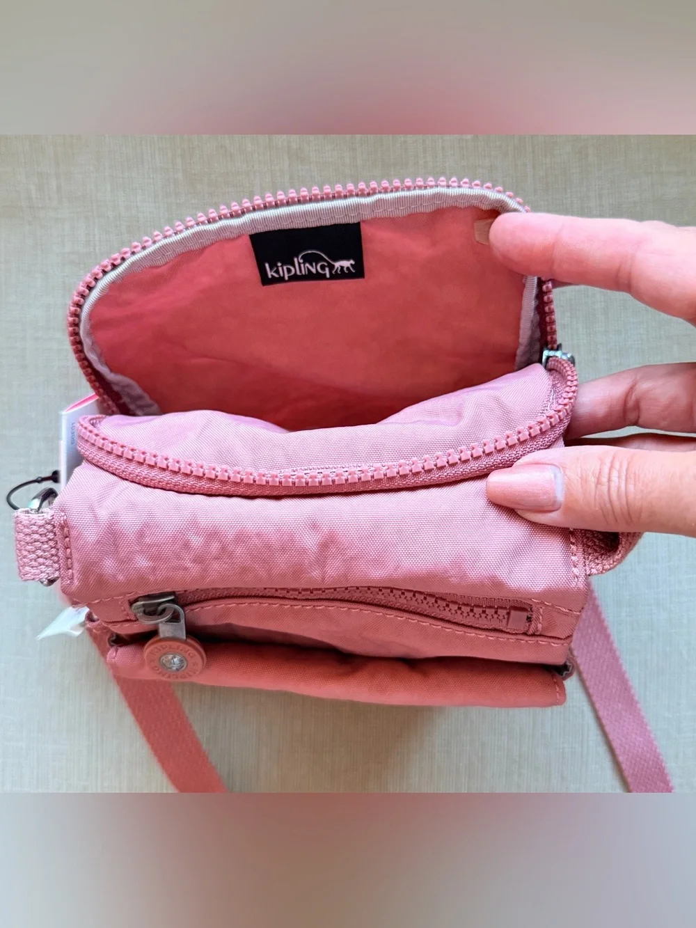 KIPLING Nylon New Eldorado Crossbody Bag Kind Rose NWT